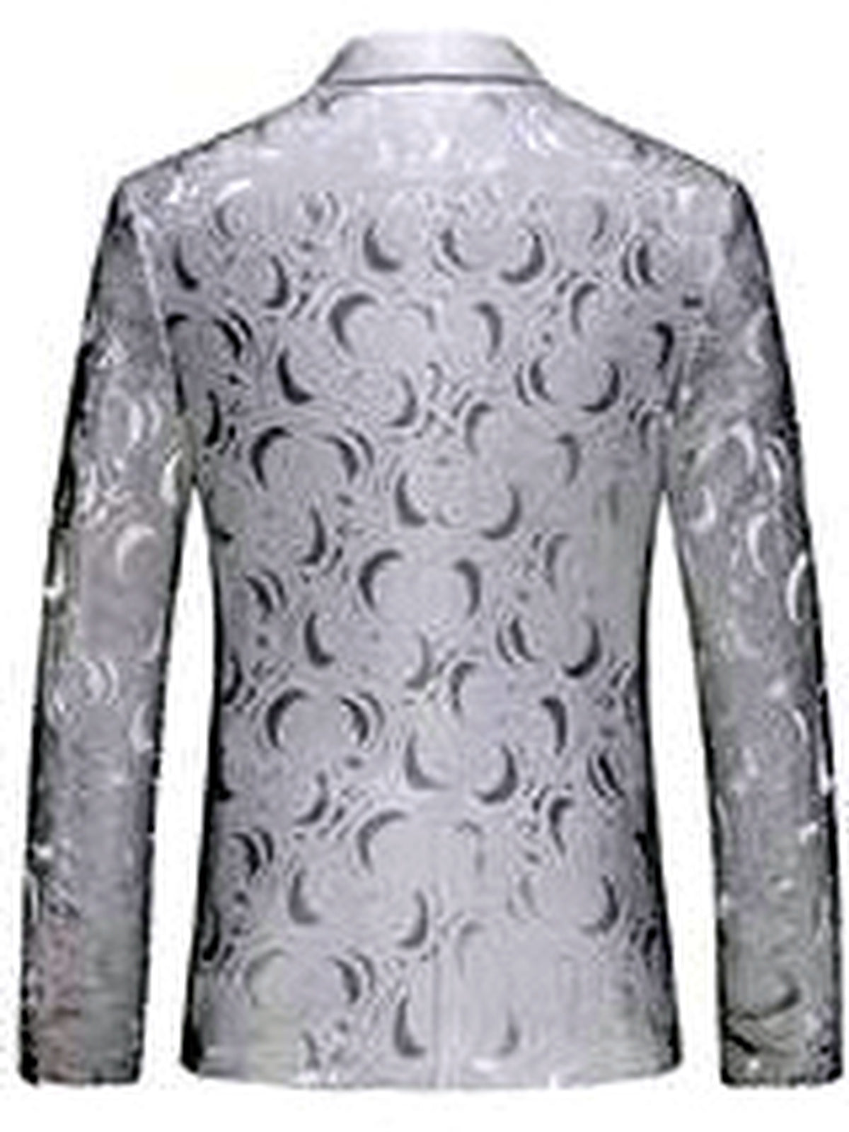 Men's Lapel Collar Solid Color Slim Fit Long Sleeve Blazer for Everyday Smart-Casual Wear - product detail view 2