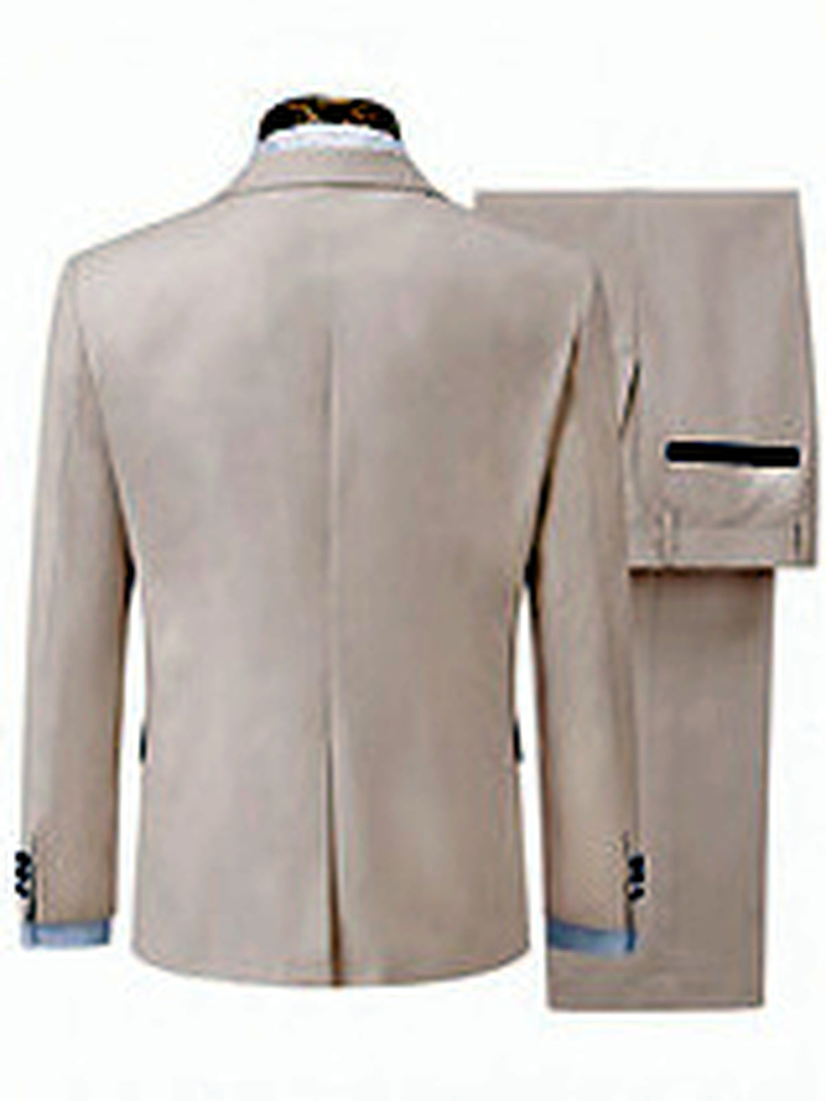 Men's Jacquard Blazer Suit Jacket One Button Party Banquet Formal Outfit - product detail view 4