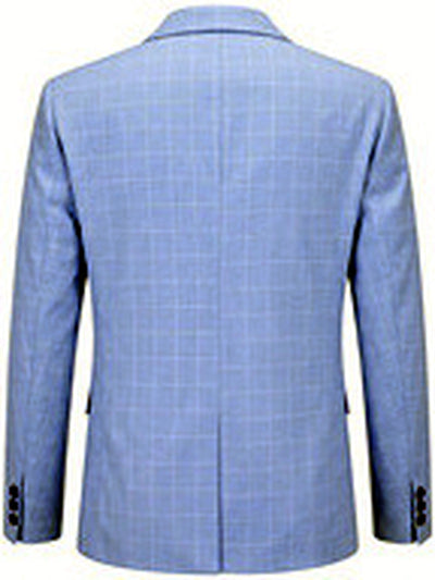 Men's Jacquard Blazer Suit Jacket One Button Party Banquet Formal Outfit - product detail view 4