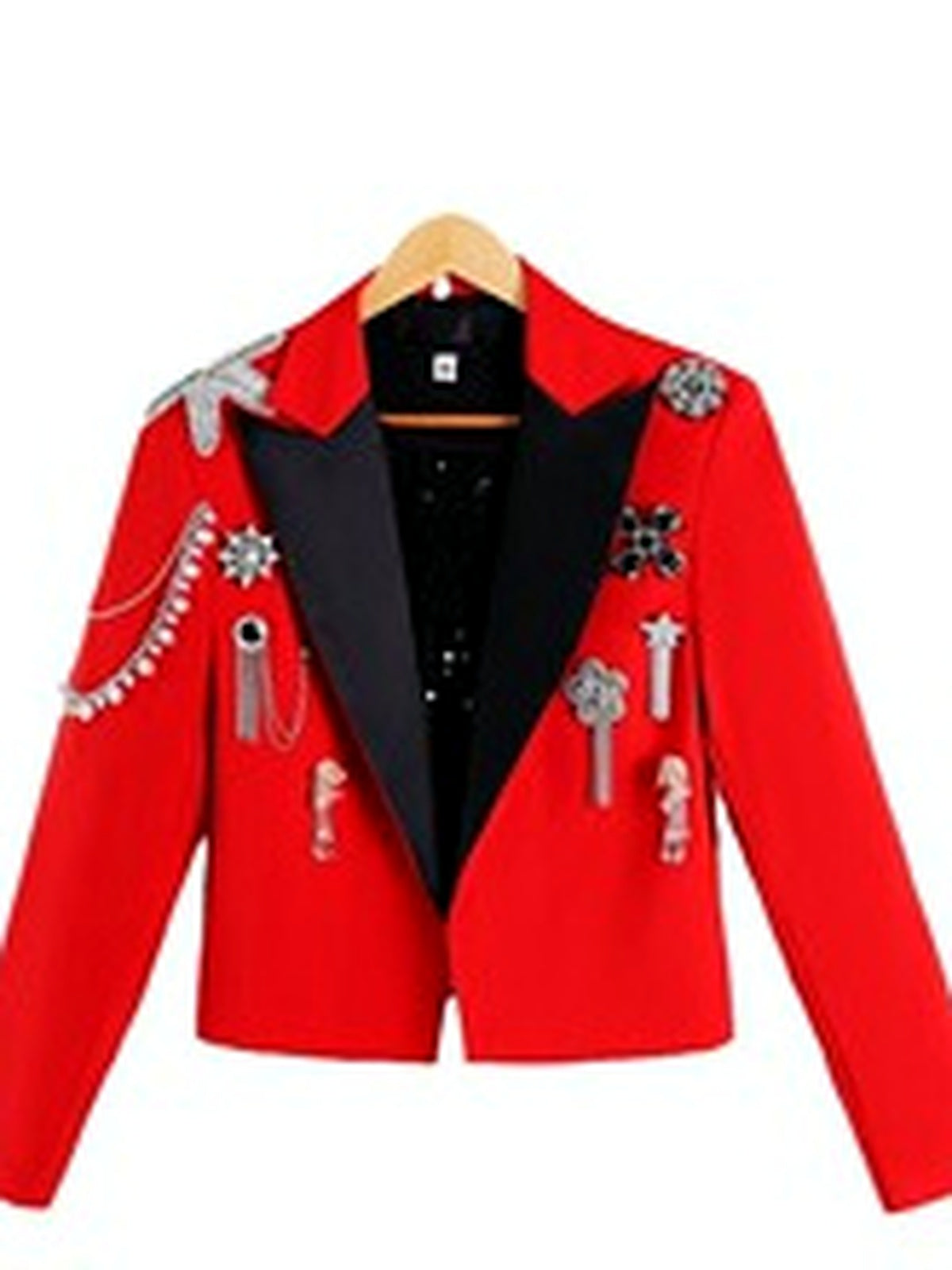 Lapel Collar Straight Fit Long Sleeve Blazer for Everyday Smart-Casual Wear - product detail view 4