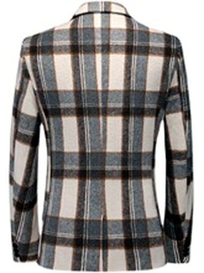 Men's Jacquard Blazer Suit Jacket One Button Party Banquet Formal Outfit - product detail view 2
