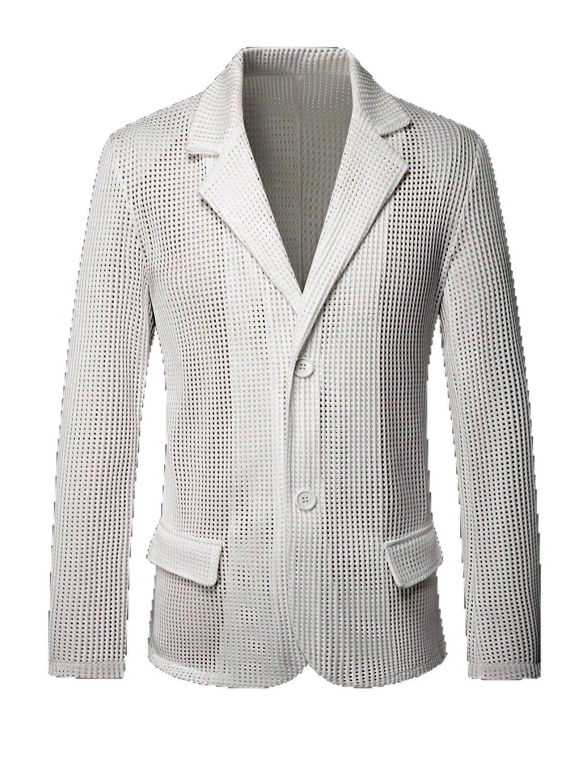 Men's Jacquard Blazer Suit Jacket One Button Party Banquet Formal Outfit