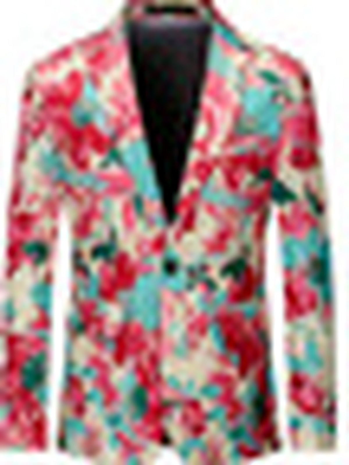 Men's Jacquard Blazer Suit Jacket One Button Party Banquet Formal Outfit - product detail view 4