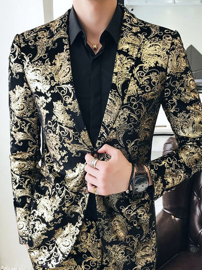 Men's Lightweight Business Blazer and Pants Set Casual Suit Outfit - product detail view 1
