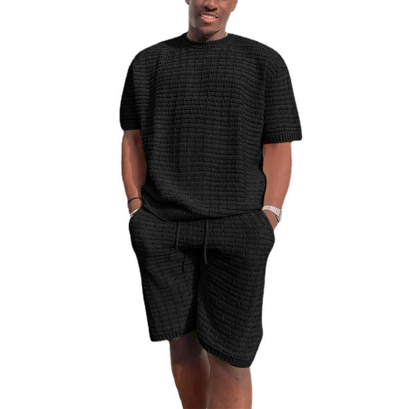 Men's Lyocell Cotton Casual Bermuda Shorts Elastic Waist Summer Shorts product image