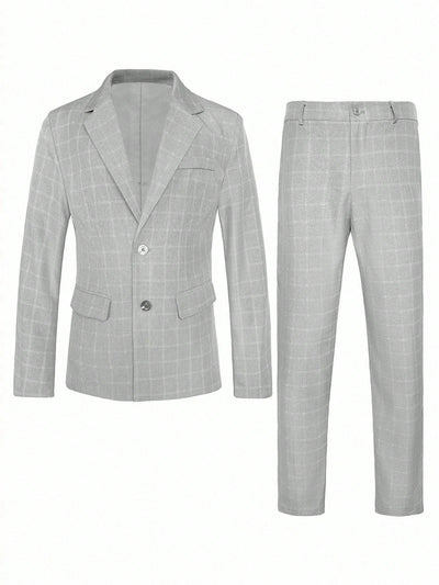 Men's Lightweight Business Blazer and Pants Set Casual Summer Suit Outfit product image