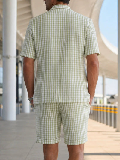 Men's Lightweight Business Blazer and Pants Set Casual Summer Suit Outfit product image