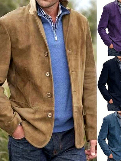 Men's Lapel Collar Woven Long Sleeve Shirt Casual Winter - product detail view 1