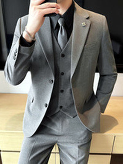 Men's Lightweight Business Blazer and Pants Set Casual Suit Outfit - product detail view 1