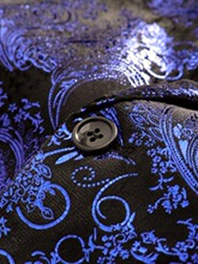 Men's Printed Slim Fit Single-Breasted Blazer for Everyday Smart-Casual Wear - product detail view 1