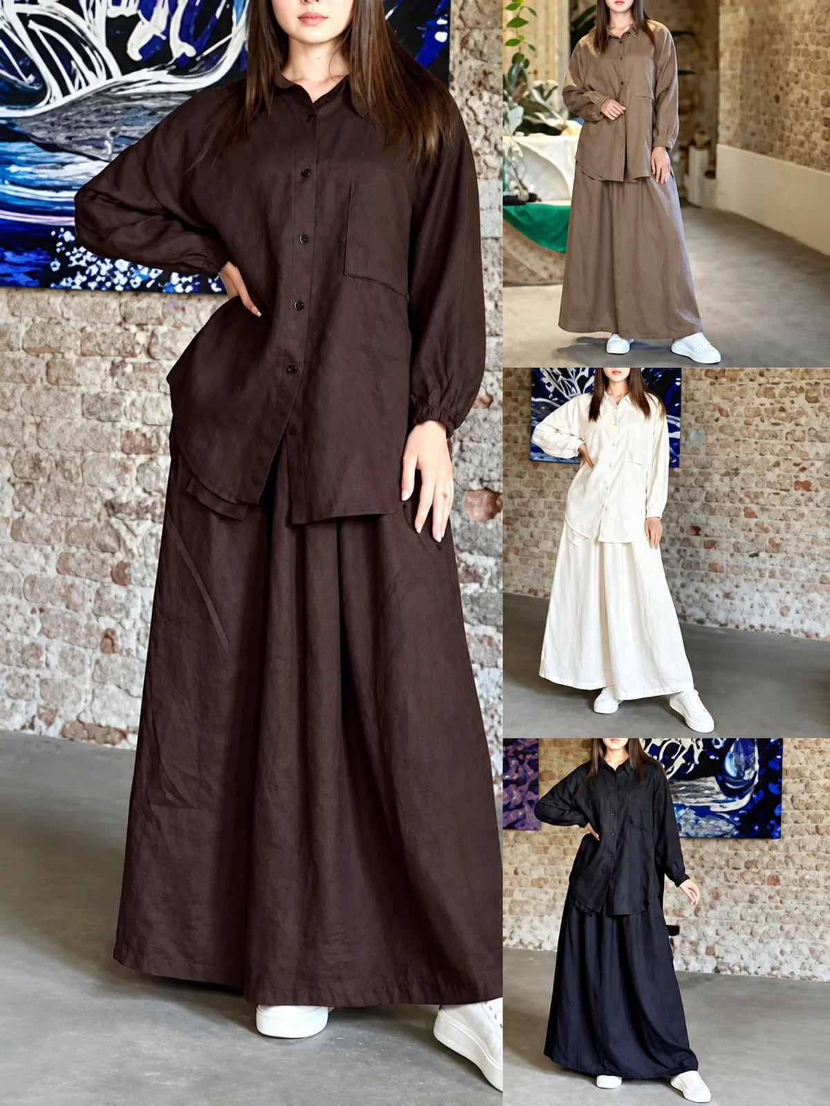 Women's Top and Skirt Two-Piece Set - product detail view 2