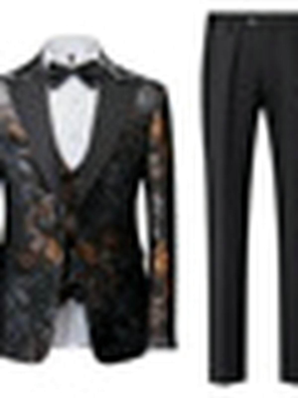Men's Lightweight Business Blazer and Pants Set Casual Suit Outfit - product detail view 3