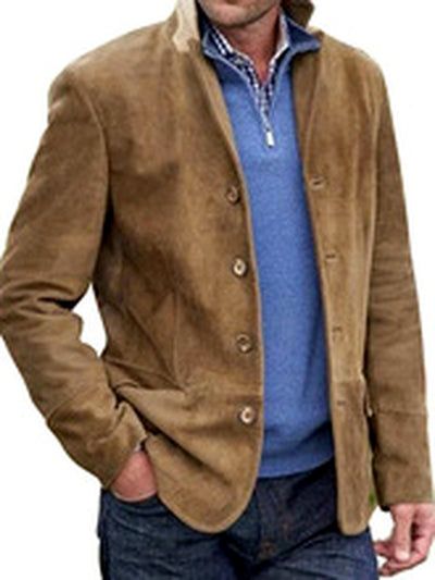 Men's Lapel Collar Woven Long Sleeve Shirt Casual Winter - product detail view 2