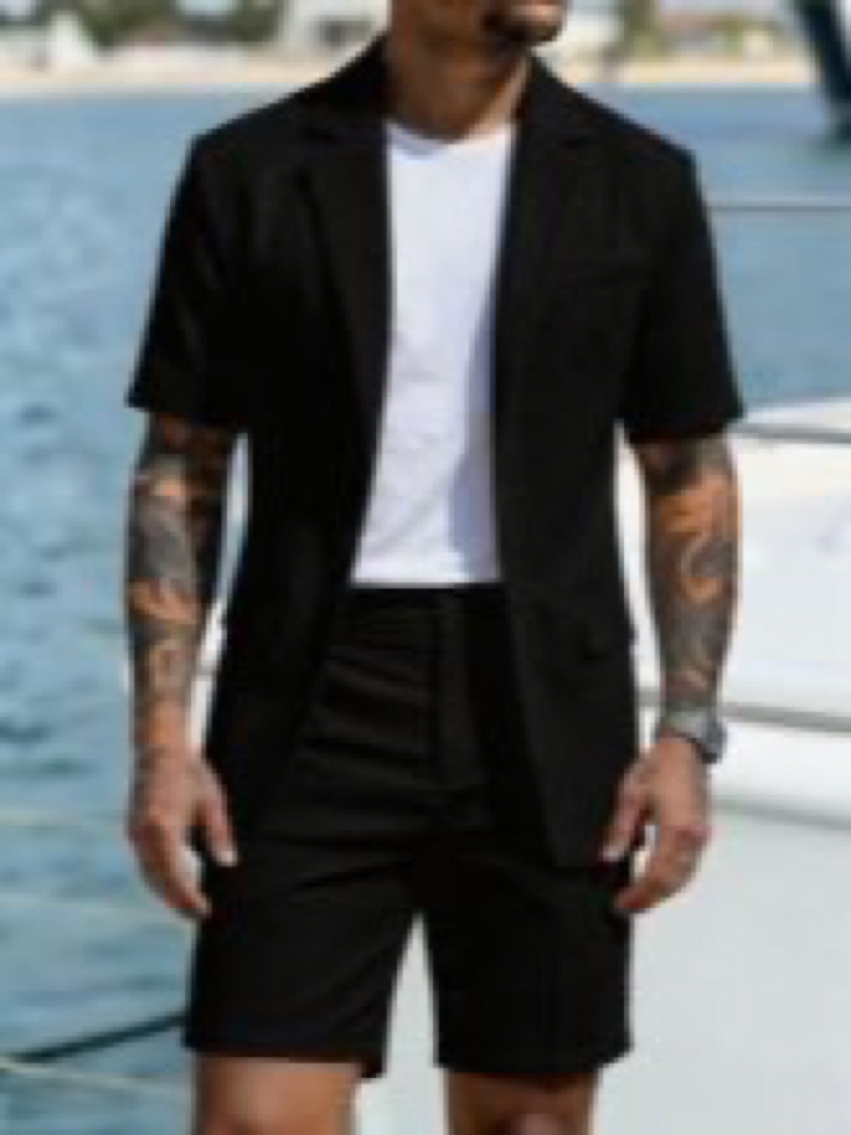Men's Lightweight Business Blazer and Pants Set Casual Summer Suit Outfit product image