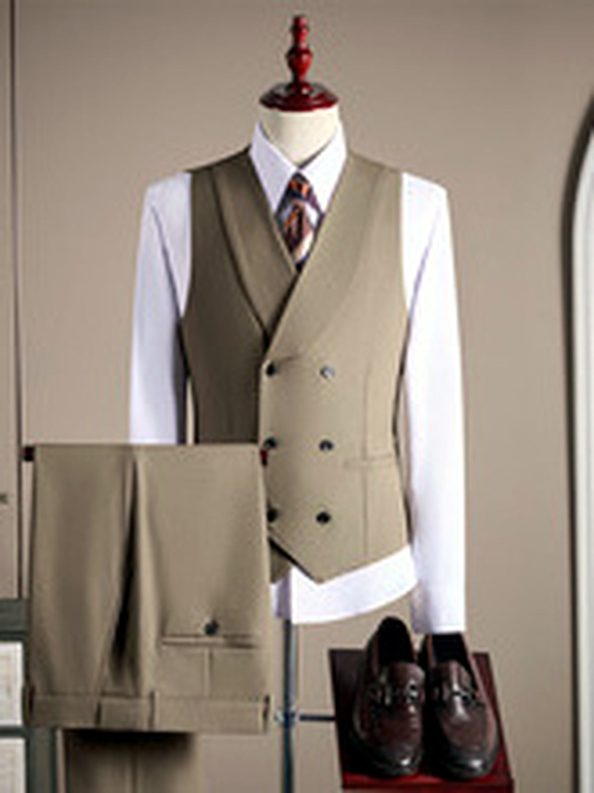 Men's Lightweight Business Blazer and Pants Set Casual Suit Outfit - product detail view 3