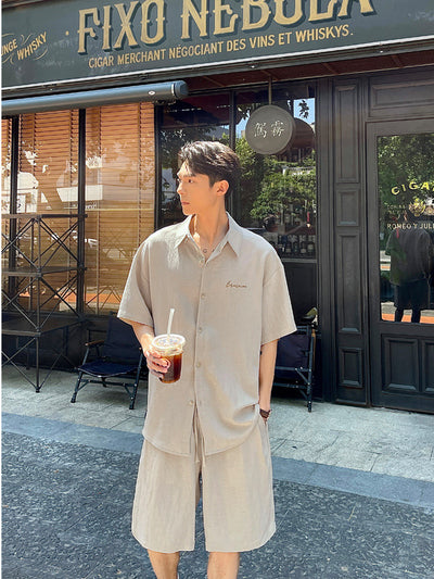 Men's Lyocell Linen Summer Two-Piece Set product image