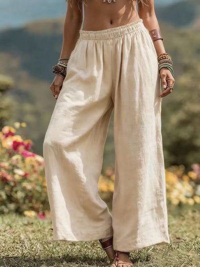 Women's Elastic Waist Wide Leg Pants Loose Casual Fall Winter Trousers product image