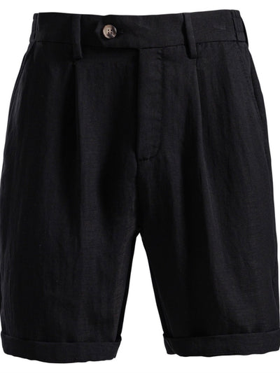 Men's Lyocell Cotton Casual Bermuda Shorts Elastic Waist Summer Shorts product image