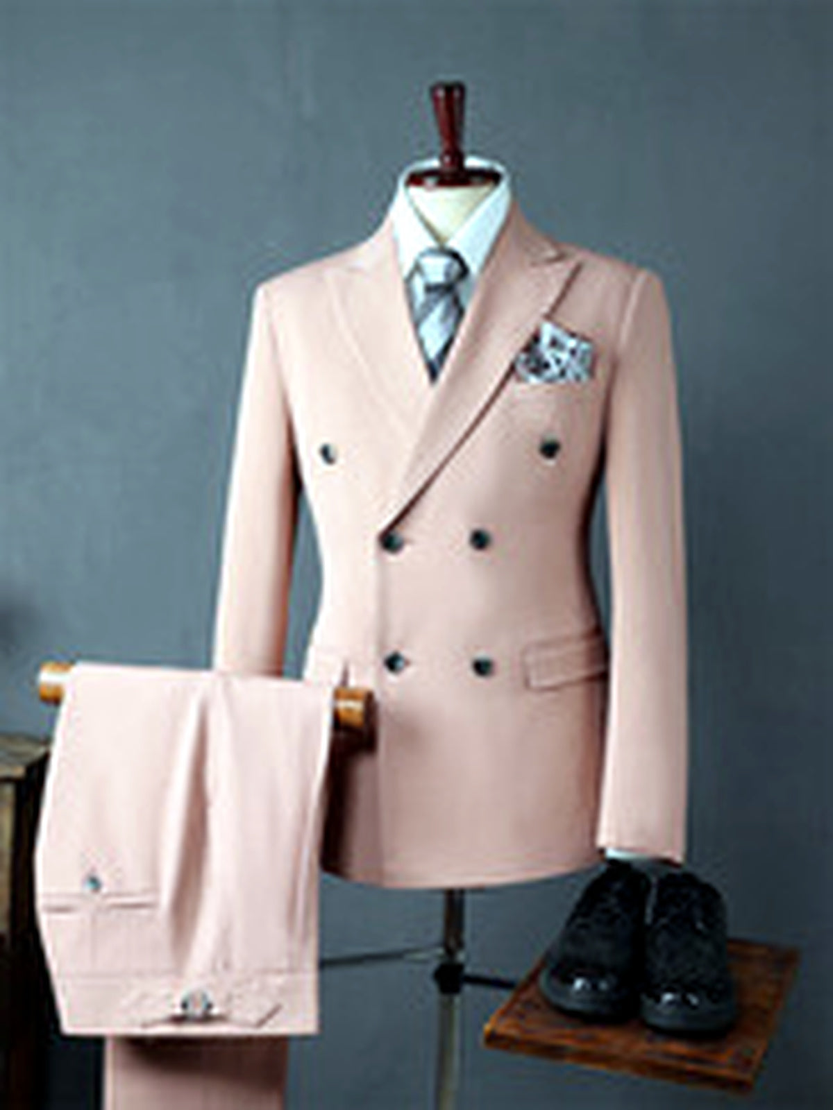 Men's Lightweight Business Blazer and Pants Set Casual Suit Outfit - product detail view 5