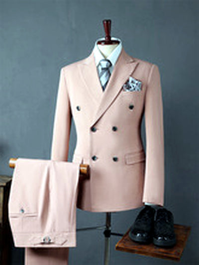 Men's Lightweight Business Blazer and Pants Set Casual Suit Outfit - product detail view 5