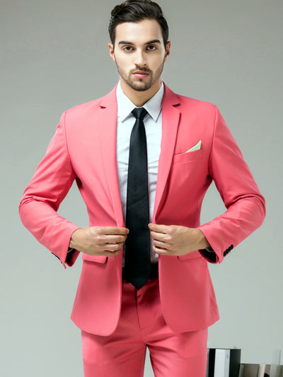 Men's Lightweight Business Blazer and Pants Set Casual Suit Outfit - product detail view 2