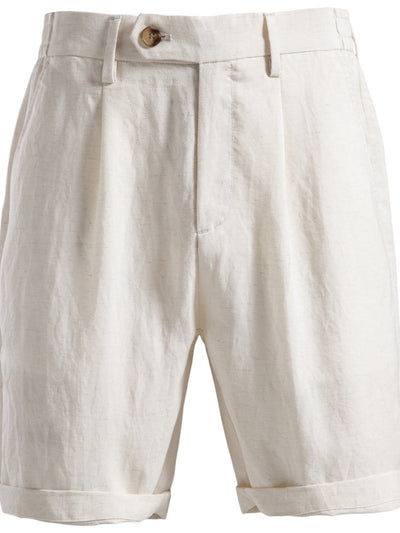 Men's Lyocell Cotton Casual Bermuda Shorts Elastic Waist Summer Shorts product image