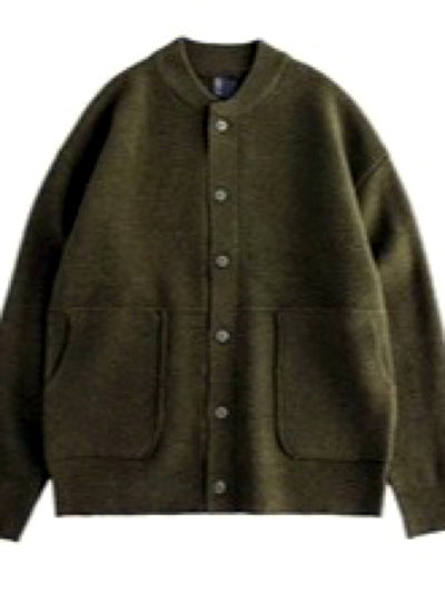 Men's Solid Color Knit Cardigan Casual - product detail view 7