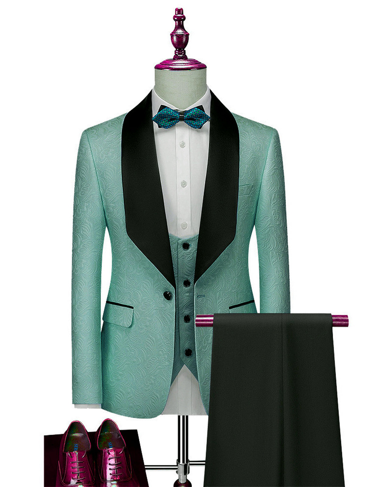 Men's Lightweight Business Blazer and Pants Set Casual Suit Outfit - product detail view 1