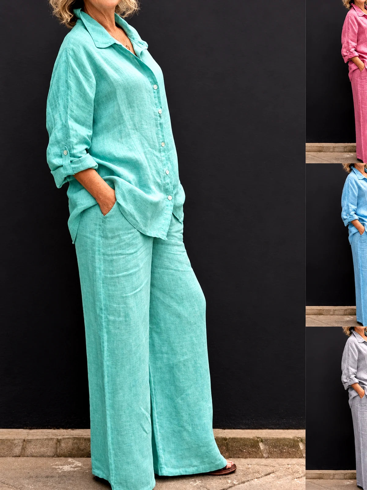 Women's Shirt & Pants Two-Piece Set - product detail view 1