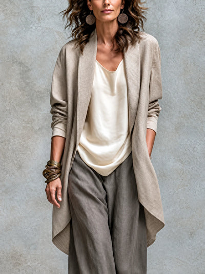 Women's Blazer and Wide-Leg Pants Two-Piece Set - product detail view 1