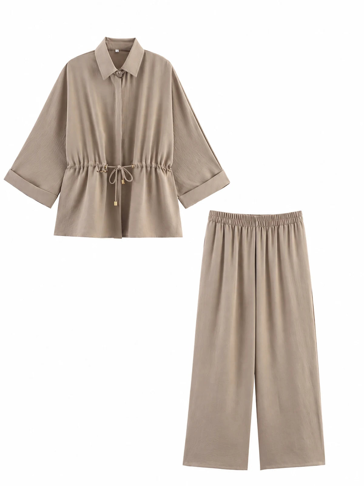 Women's Top and Wide-Leg Pants Two-Piece Set - product view 3