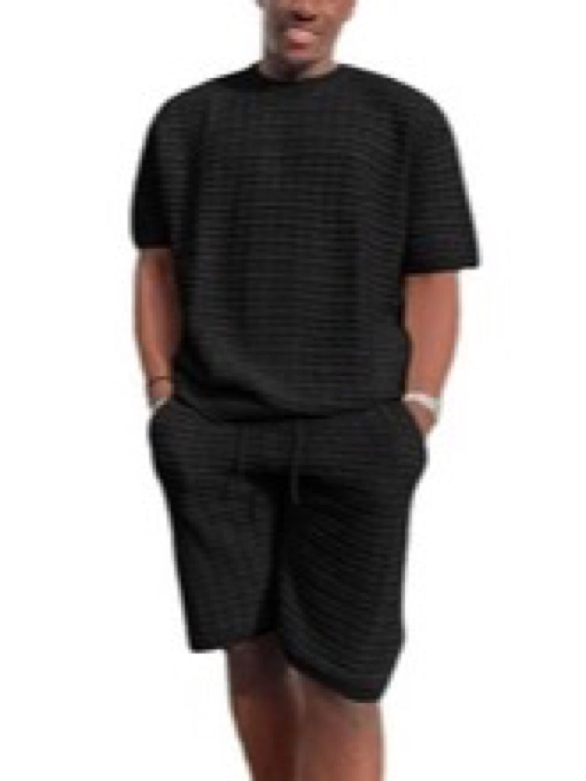 Men's Lyocell Cotton Casual Bermuda Shorts Elastic Waist Summer Shorts product image
