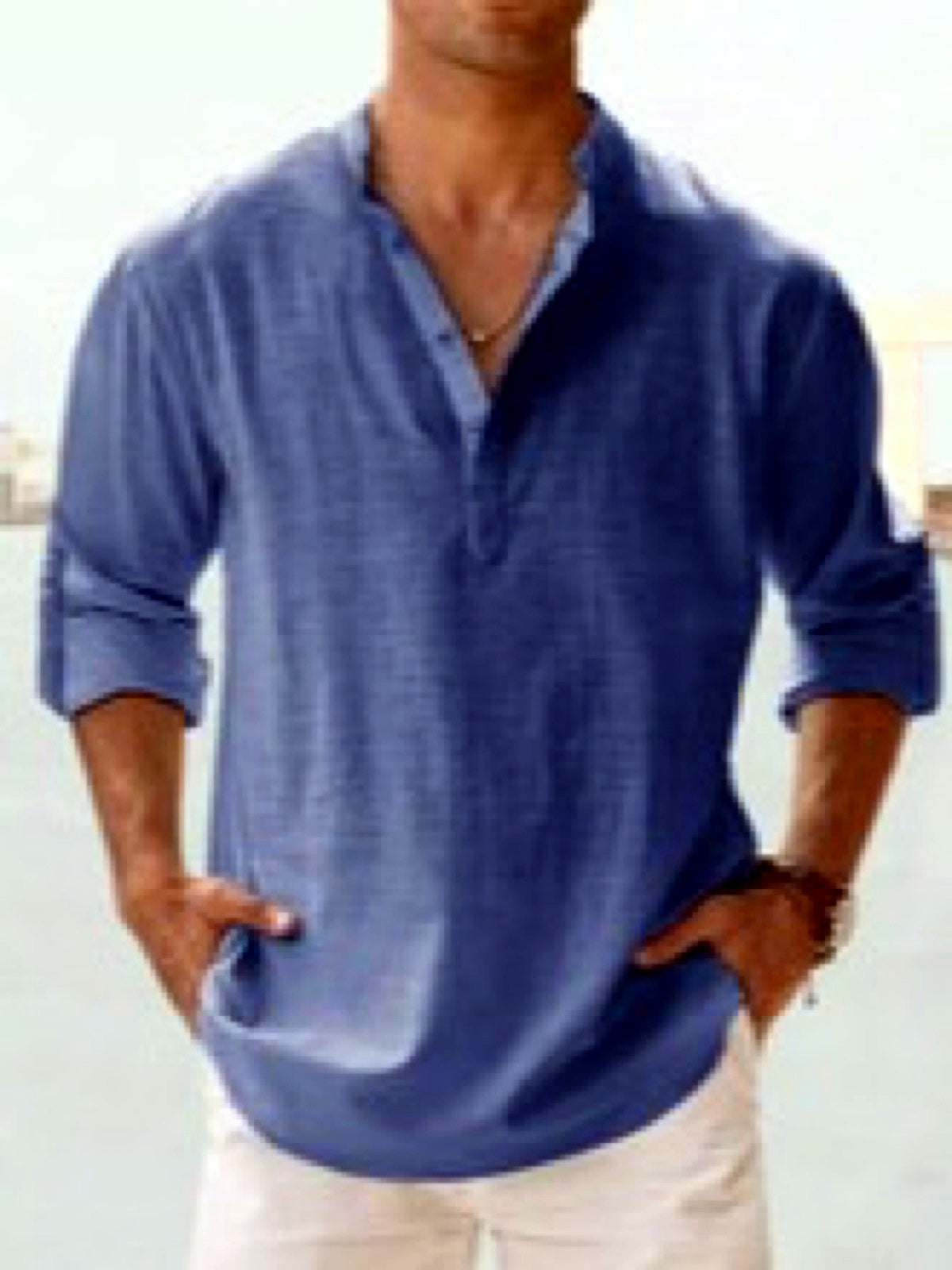 Men's Quick-Dry Henley Short Sleeve T-Shirt - product detail view 2