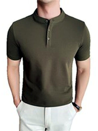 Men's Quick-Dry Henley Short Sleeve T-Shirt - product detail view 4