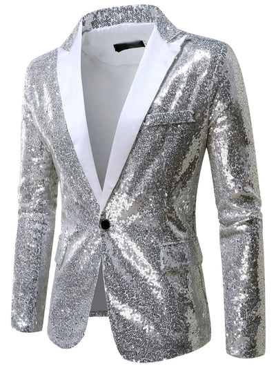 Men's Slim Fit Long Sleeve Blazer for Everyday Smart-Casual Wear - product detail view 1