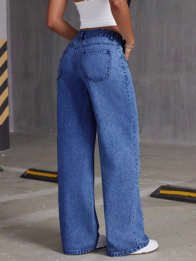 Women's High Waist Distressed Denim Bermuda Shorts Raw Hem Ripped Summer Jeans Shorts product image