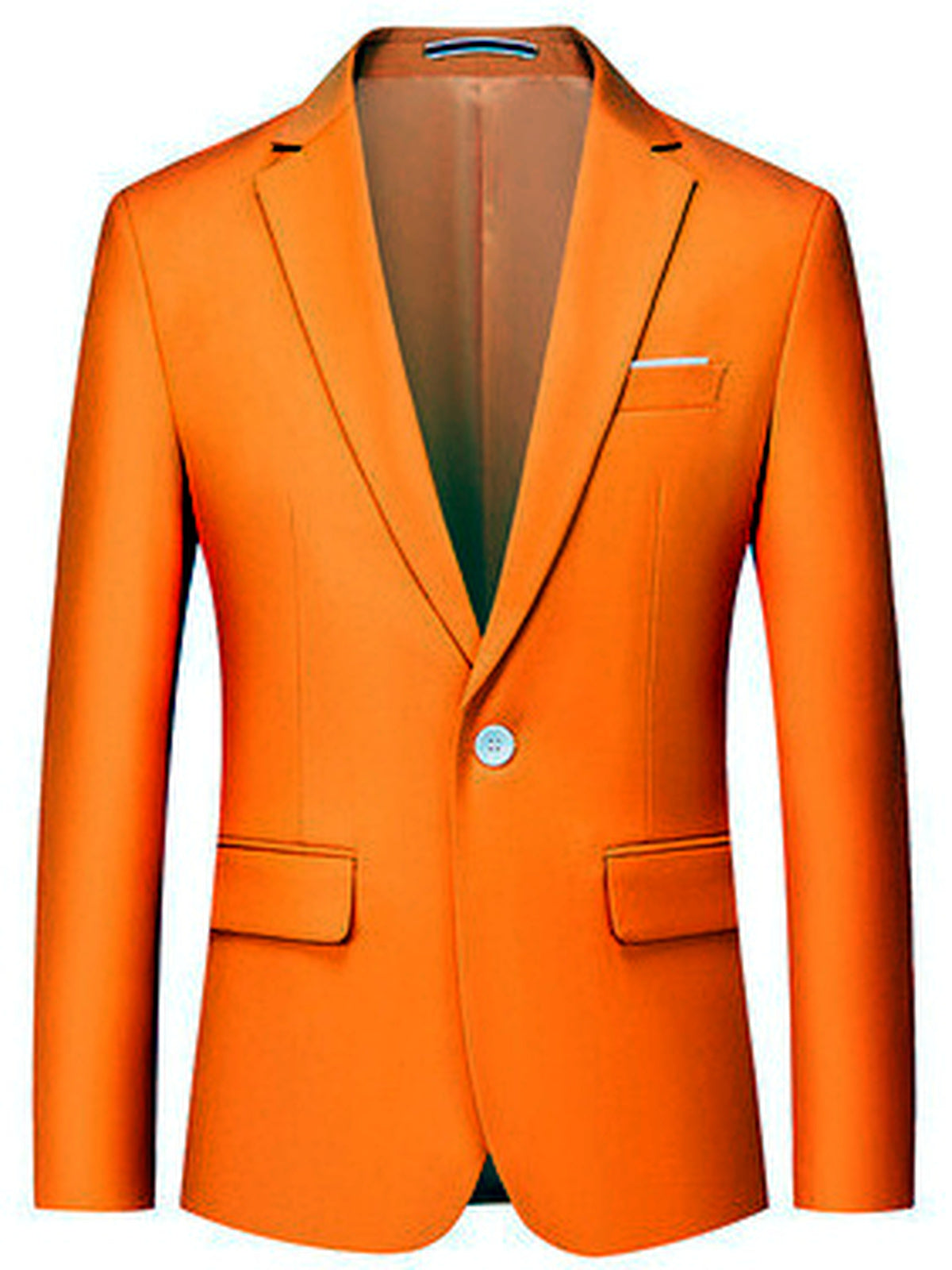Men's Solid Color Slim Fit Long Sleeve Blazer for Everyday Smart-Casual Wear - product detail view 1