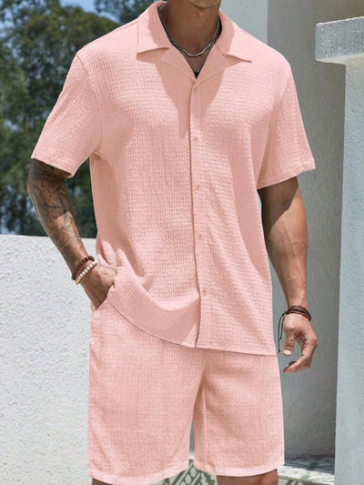 Men's Linen Blend Summer Shirt and Pants Set product image