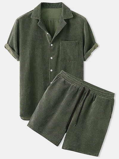 Men's Lyocell Cotton Casual Bermuda Shorts Elastic Waist Summer Shorts product image