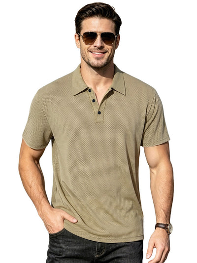 Men's Quick-Dry Henley Short Sleeve T-Shirt product image