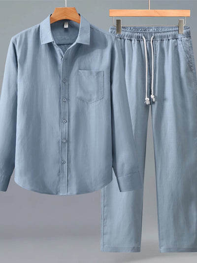 Men's Lyocell Linen Summer Two-Piece Set product image