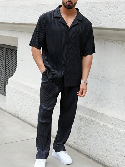 Men's Linen Blend Summer Shirt and Pants Set product image