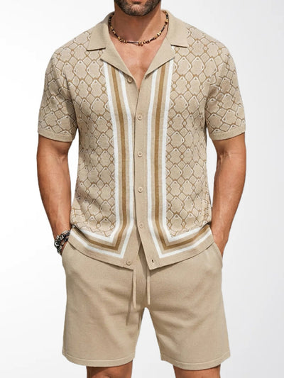 Men's Lyocell Cotton Casual Bermuda Shorts Elastic Waist Summer Shorts product image