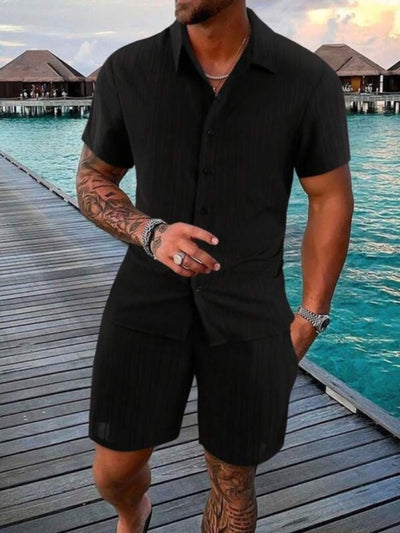 Men's Lyocell Cotton Casual Bermuda Shorts Elastic Waist Summer Shorts product image