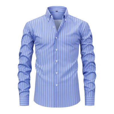 Men's Striped Printed Daily Business Long Sleeves Shirts