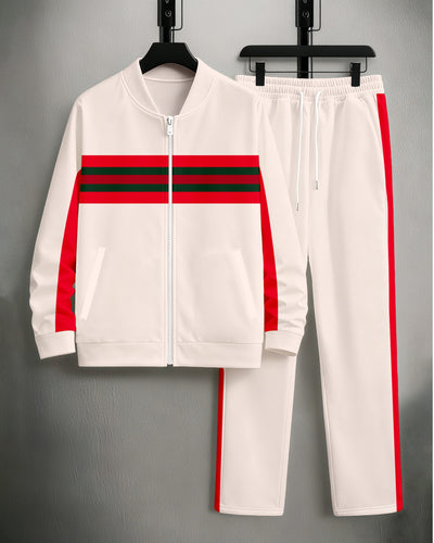 Men's Minimalist Color-Block Jacket Sports Jogging Set 15