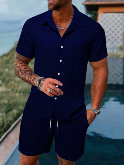 Men's Lyocell Cotton Casual Bermuda Shorts Elastic Waist Summer Shorts product image