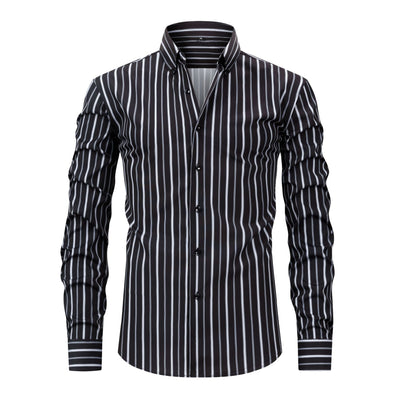 Men's Striped Printed Daily Business Long Sleeves Shirts