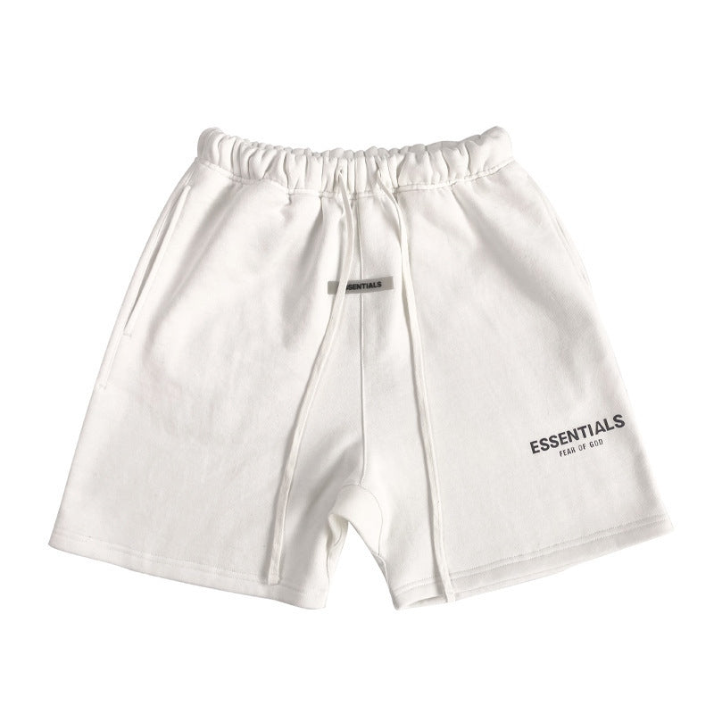 Men's cotton athletic casual five-point shorts street shorts