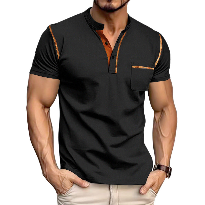 Men's Quick-Dry Henley Short Sleeve T-Shirt product image